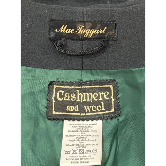 Vintage Mac Taggart Cashmere & Wool Scarf Cape Dark Green Warm Soft And Gorgeous - Picture 7 of 12